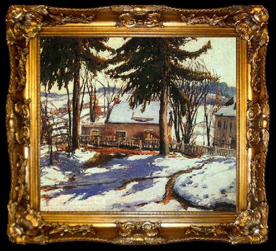 framed  Charles Reiffel February Thaw, Silvermine Connecticut, ta009-2